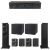 JBL Stage 280F Series 7.2 Channel- 7.2 Speaker Bundle Package (Includes Stage 280F, 245C, 250B, 240B, 220P) color image