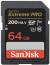 SanDisk SDSDXXU-064G-GN4IN Extreme Pro Memory Card (200mb/s) color image
