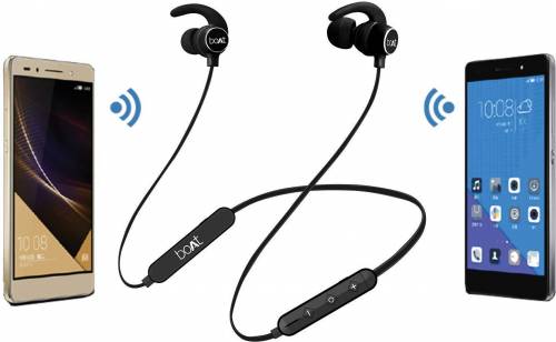 metal bullet vibrator Bluetooth Headphones Retractable Neckband Bluetooth Headset with Microphone  Vibration Call Stereo Noise Cancelling Earphones for Workout Sports Driving  (Black) main image 0