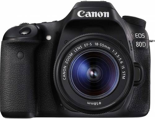 Canon Eos 80d Dslr Camera With Ef-s 18-55mm Stm Lens And Free Memory Card