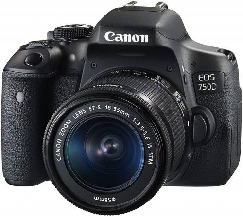 Canon Eos 750d Dslr Camera With Ef-s 18-55mm Is Stm Lens Free  Memory Card And Camera Bag