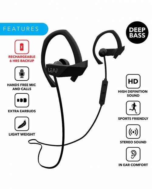 Leaf Sport Wireless Bluetooth Earphone With Mic