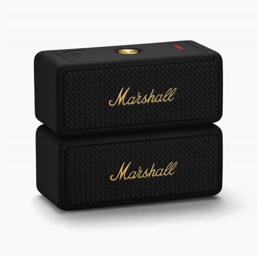 Marshall Emberton III Black＆Brass Marshall Emberton III Compact Portable Bluetooth Speaker with 32+