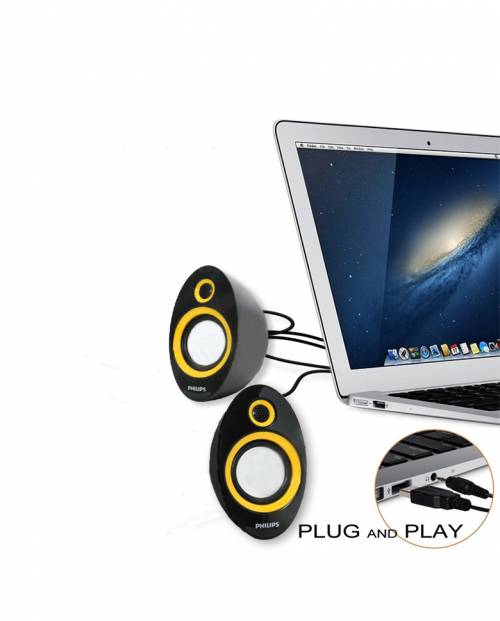 Philips 2.0 speakers with usb fashion plug