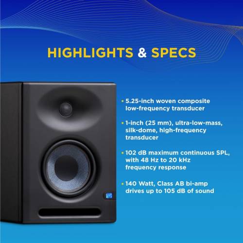 Buy PreSonus Eris E5 XT (Pair) studio monitor speakers Online in