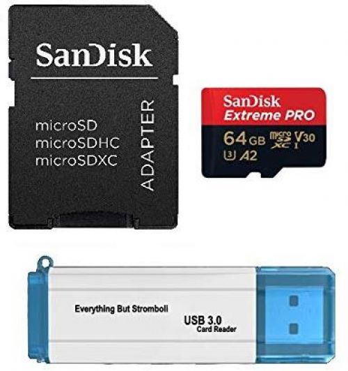 Sandisk 64gb Extreme Pro Microsdxc Card With Sd Adapter u3