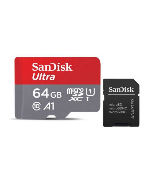 Buy Sandisk 64gb A1 Class 10 Microsdxc Memory Card With Adapter