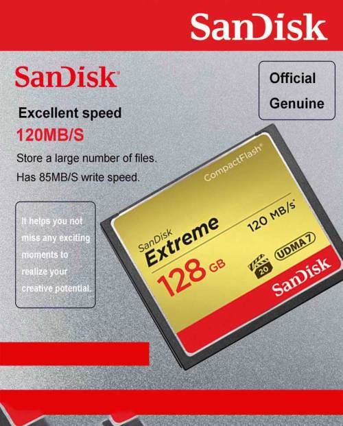 SanDisk 128 GB Extreme CompactFlash Memory Card store