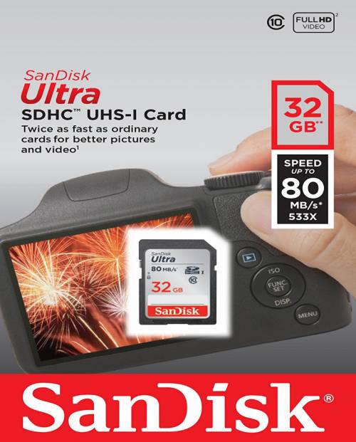 Buy Sandisk Ultra 32gb Class 10 Sdhc Uhs-i Memory Card Online At