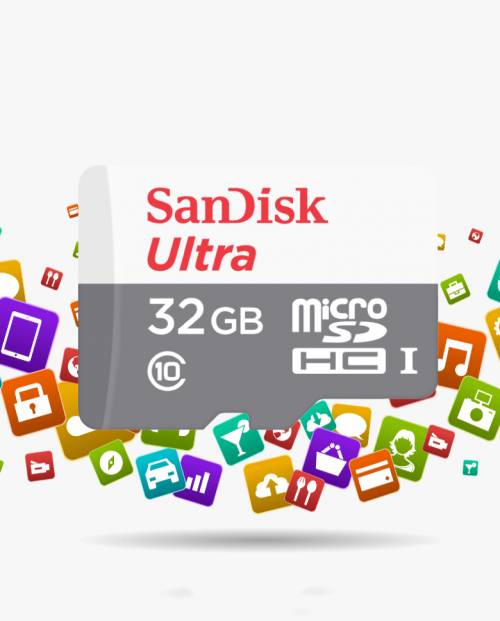 SanDisk Ultra Micro SD Card Android - Class 10-16GB with Adaptor - SDSQUNS-016G-GN3MA price in UAE | Amazon UAE