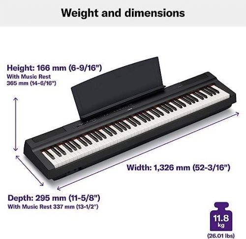 Buy Yamaha P-125A 88-Key Digital Pianos Online in India at Lowest