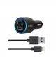 Belkin 2 Port usb Car Charger With Lightning to usb Cable image 