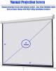 Elcor 4ft X 6ft 84 Inch Diagonal 4:3 Aspect Ratio Manual Pull Down Projector Screen image 