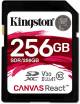 Kingston Canvas React 256 Gb Sd Card Class 10 100 Mb/s Memory Card (sdr/256gbin) image 