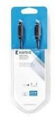 Konig Stereo Audio Cable 3.5 Mm Male -auxilary Cables 2-meter image 