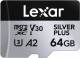 Lexar 64GB MicroSD Silver Plus Memory Card image 