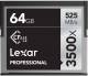 Lexar LC64GCRBAP3500 Professional 3500x 64 Compact Flash Class 10 525 MB/s Memory Card image 