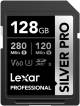 Lexar Professional Silver Pro UHS II C10, U3, V60, Full-HD & 4K Video 128 GB SDXC Class 10 280 MB/s Memory Card image 
