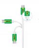 Portronics Glow-in Micro usb Cable Hd High Speed With Green Led-green image 