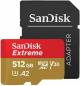 Sandisk 512gb Extreme Microsdxc uhs-i Memory Card With Adapter - C10, u3, V30, 4k, A2 (sdsqxa1-512g-gn6ma) image 