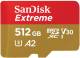 SanDisk SDSQXAV-512G-IN6MS Extreme A2 Extreme 512 GB MicroSDXC Class 10 190 MB/s Memory Card image 