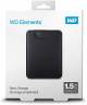 Wd Elements 1.5tb usb3.0 (wdbu6y0015bbk) External Hard Disk Drive image 