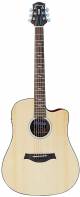 Westwood Dc-480fe Dreadnought Cutaway trans-acoustic Guitar - Natural image 