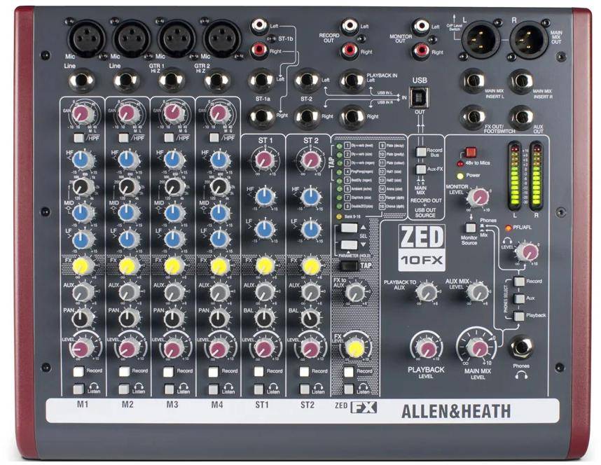 Allen & Heath Zed 10fx Mixer With usb Audio Interface And Effects zoom image