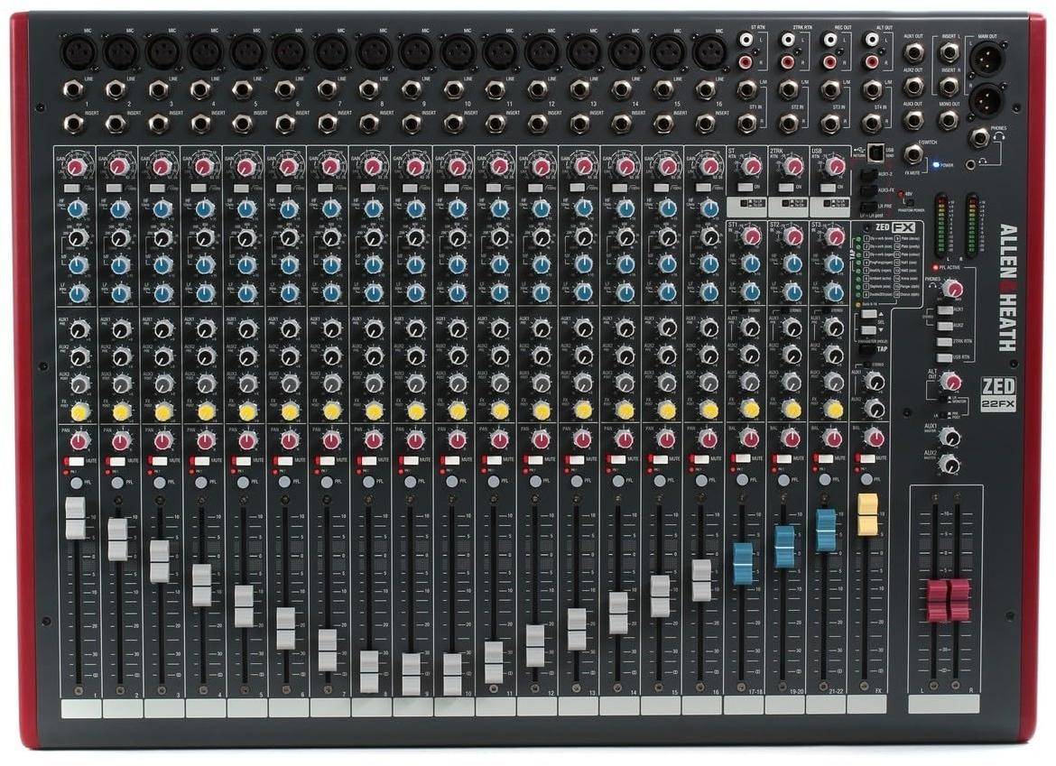 Allen & Heath Zed-22fx 22-channel Mixer With usb Audio Interface And Effects zoom image