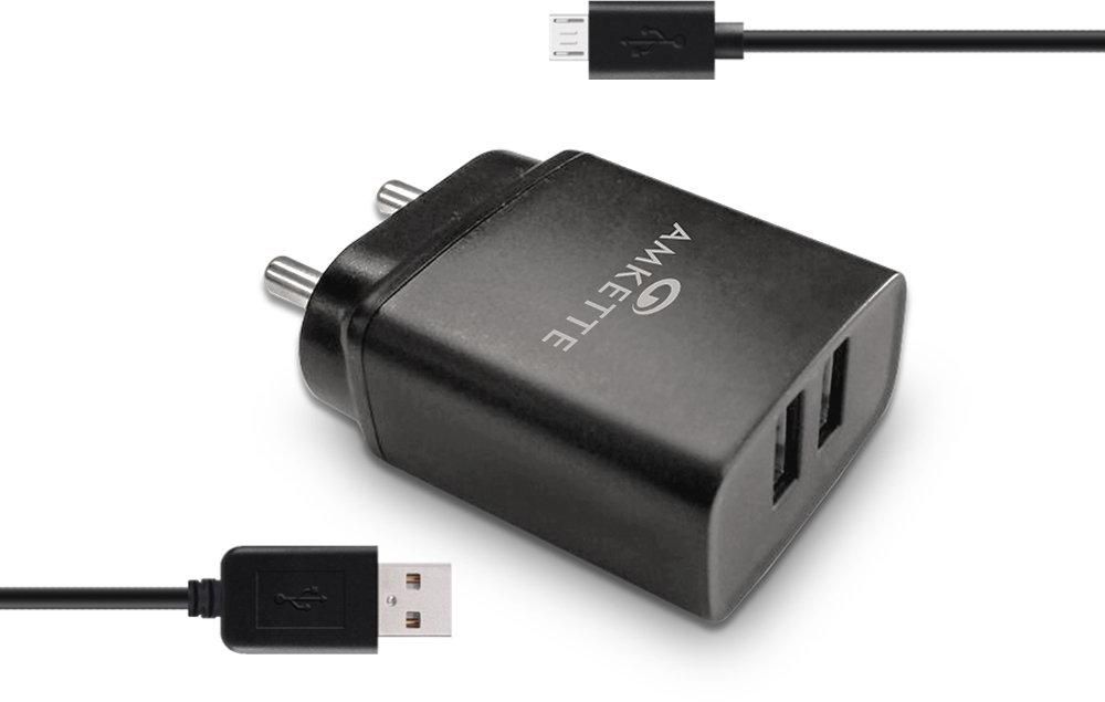 Amkette Powerpro Smart 2 Port Wall Charger(2.4w) zoom image