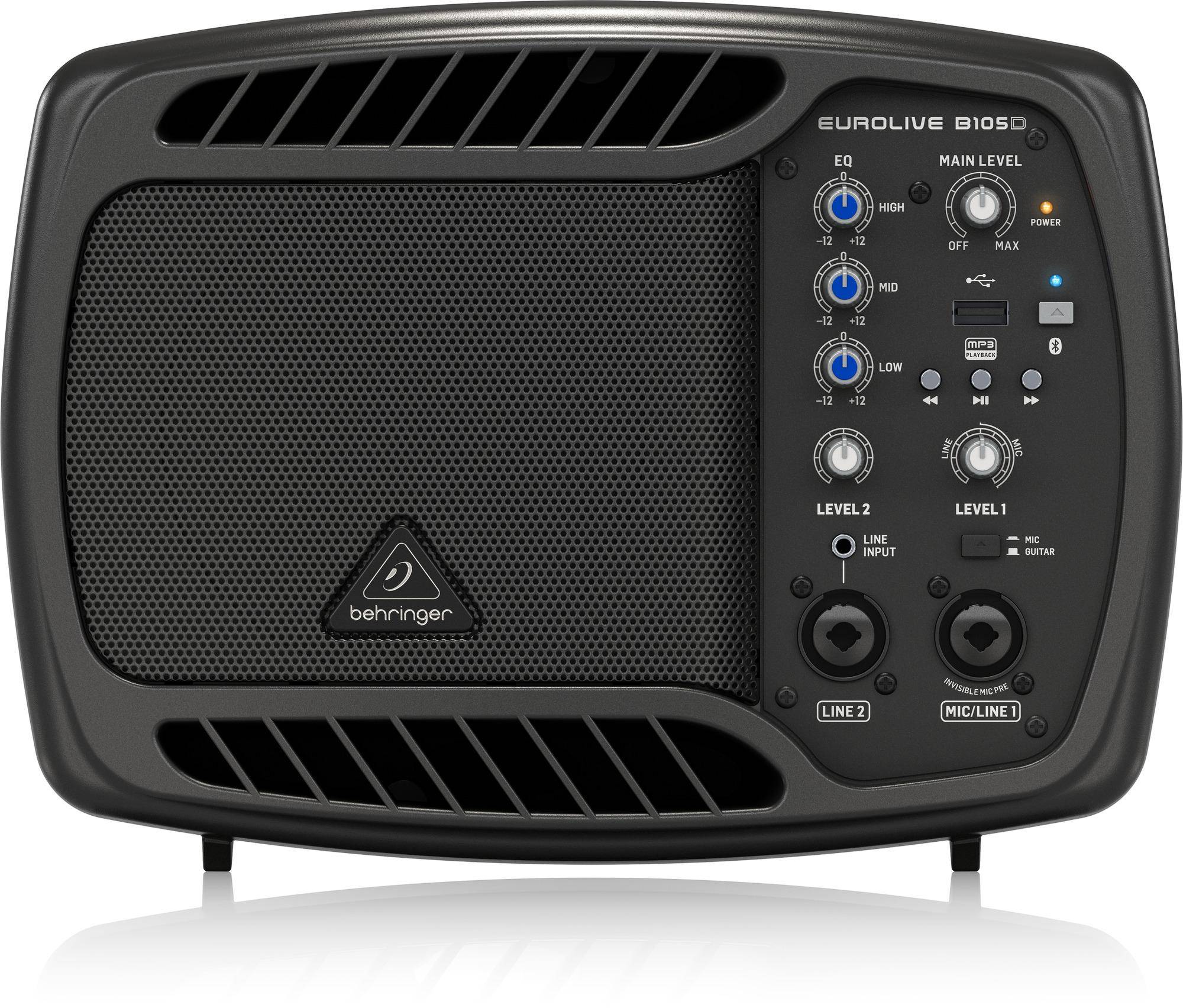 Behringer Eurolive B105d ultra-compact 50w Pa/monitor Speaker With Mp3 Player And Bluetooth Audio Streaming zoom image