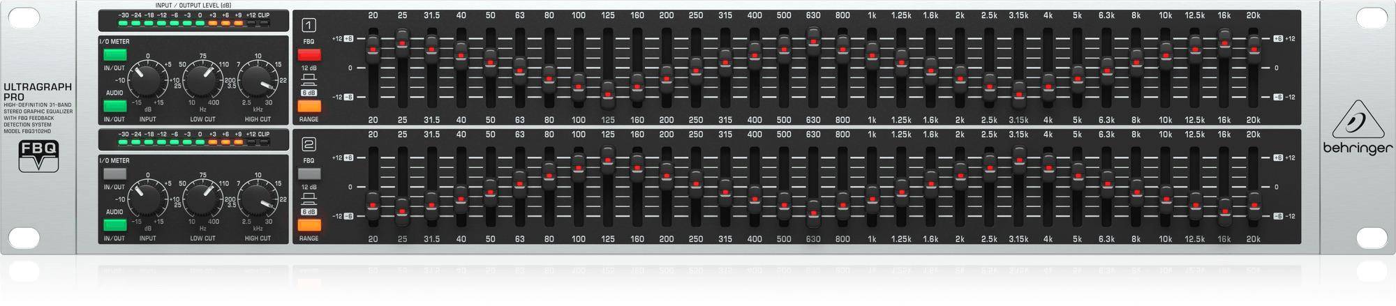 Behringer ultragraph Pro Fbq3102hd High-definition 31-band Stereo Graphic Equalizer With Fbq Feedback Detection System zoom image