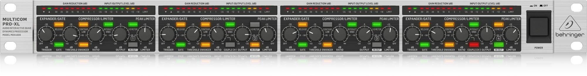 Behringer Mdx4600 Reference-class 4-channel Expander/gate/compressor/peak Limiter With Dynamic Enhancer And Low Contour Filter zoom image