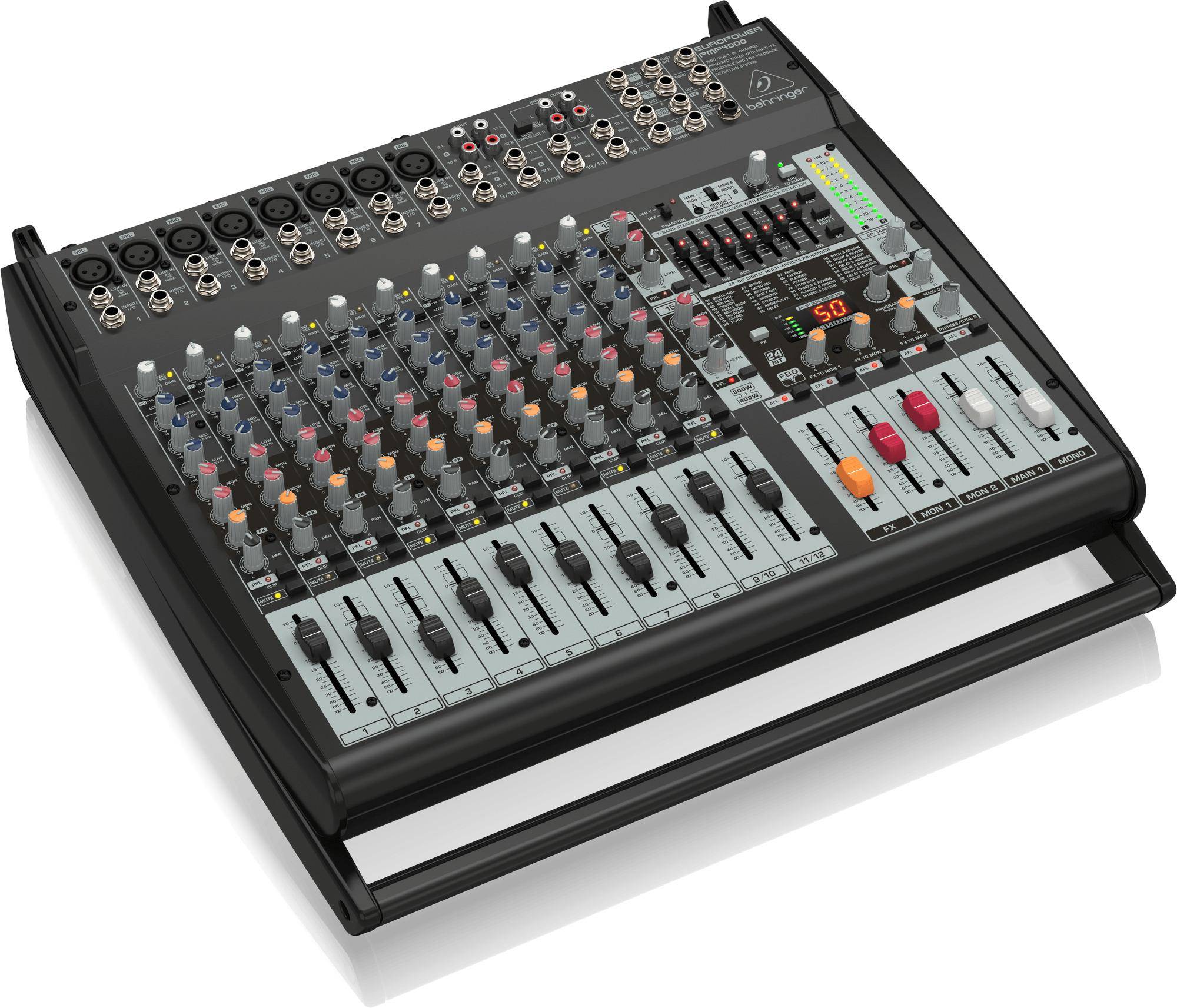 Behringer Pmp4000 1600w 16-channel Powered Mixer With Multi-fx Processor And Fbq Feedback Detection System zoom image