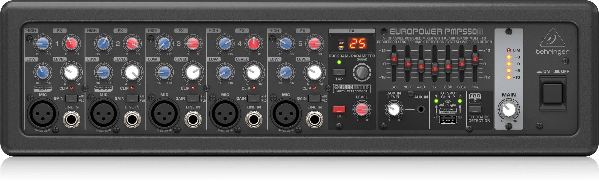 Behringer Pmp550m 500w 5-channel Powered Mixer  zoom image