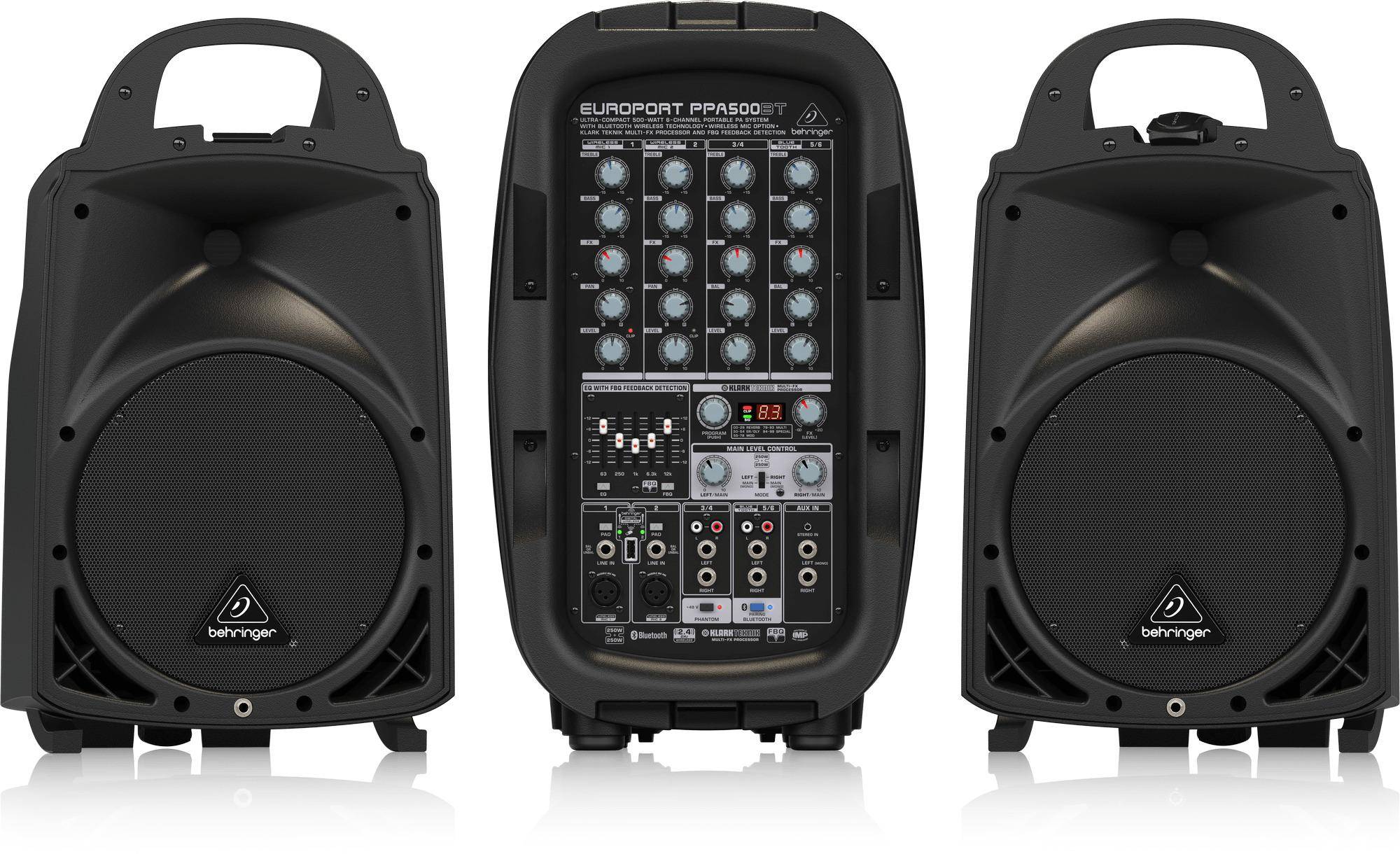 Behringer Ppa500bt ultra-compact 500-watt 6-channel Portable Pa System With Bluetooth Wireless technology zoom image