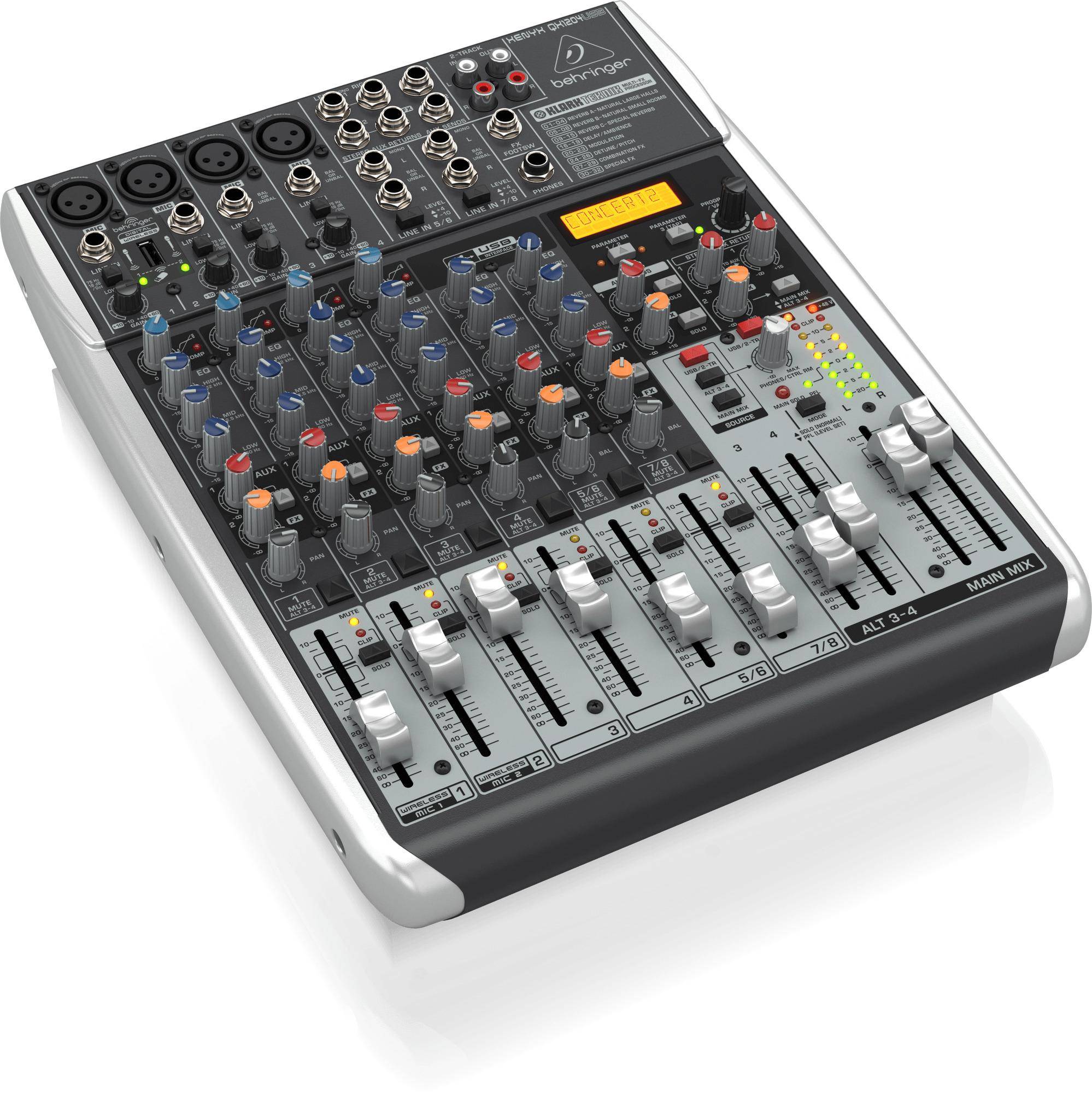 Behringer Qx1204usb 12-input 2/2-bus Mixer With Xenyx Mic Preamps And Compressors zoom image