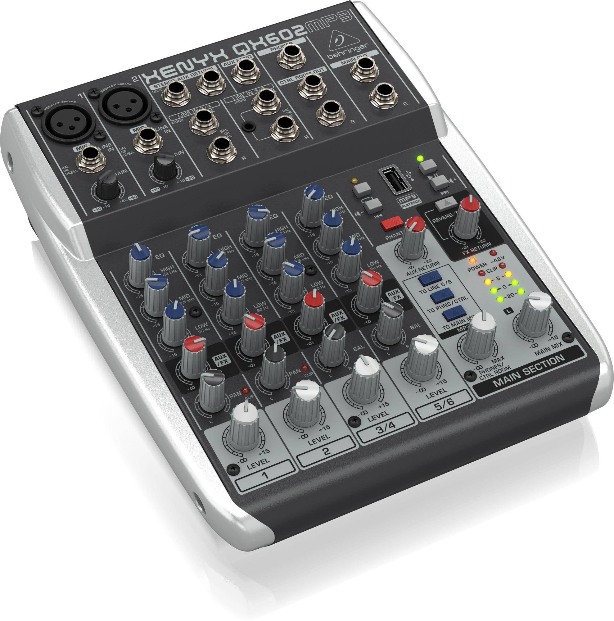 Behringer Qx602mp3 6-input 2-bus Mixer With Xenyx Mic Preamps zoom image