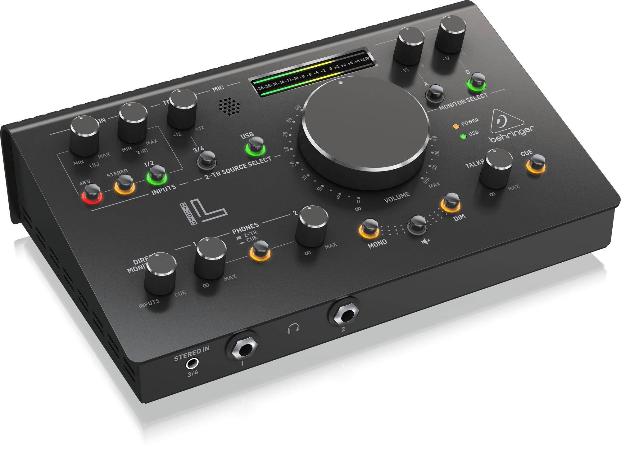 Behringer Studio L High-end Studio Control And Communication Center With Midas Preamps, 192 Khz 2x2 usb Audio Interface And Vca Stereo tracking zoom image