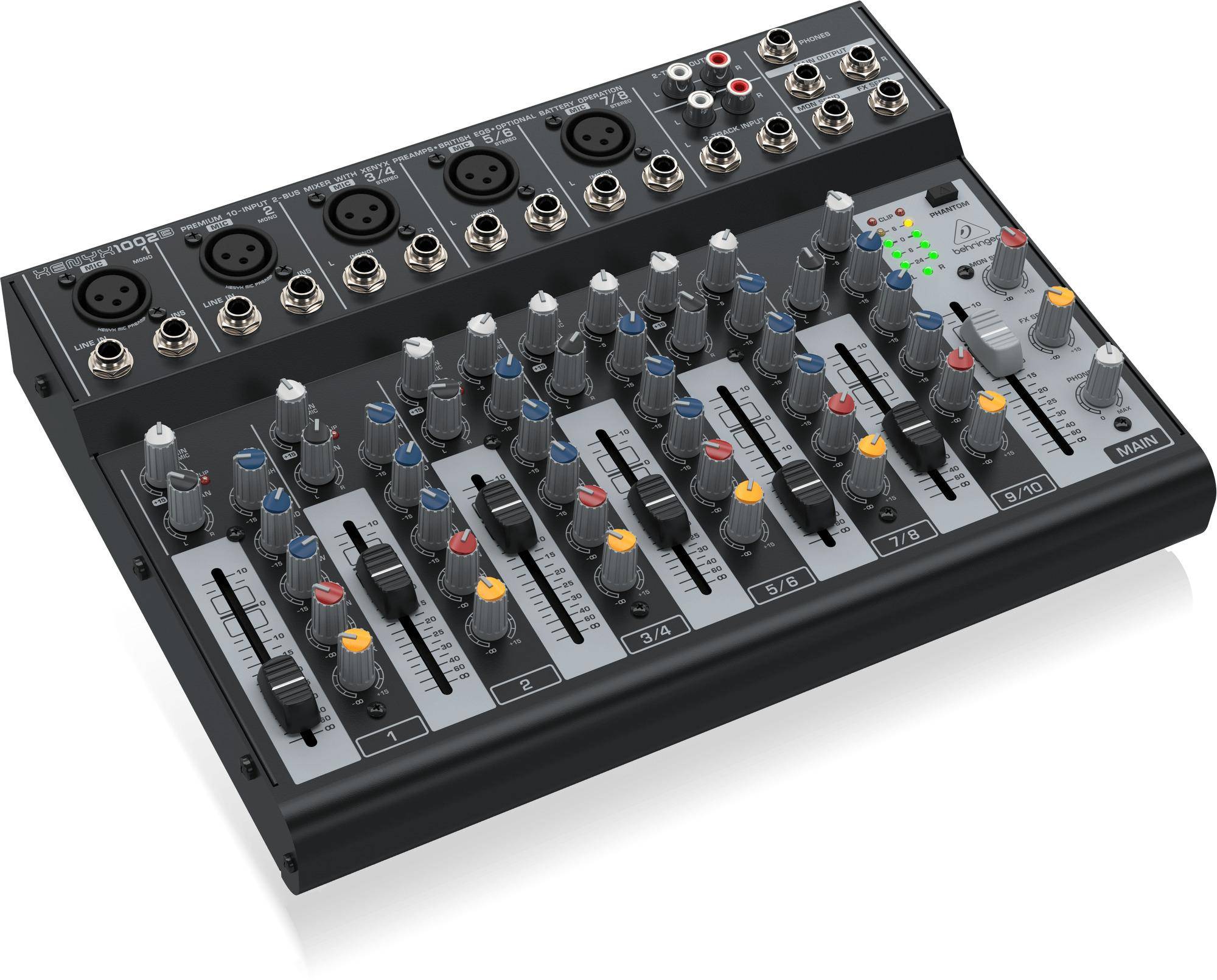 Behringer Xenyx1002b 10-input 2-bus Mixer With Xenyx Preamps, British Eq And Optional Battery Operation zoom image