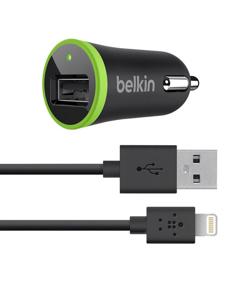 Belkin universal Car Charger With Micro usb Sync Cable For Iphone, Ipad, Ipod zoom image