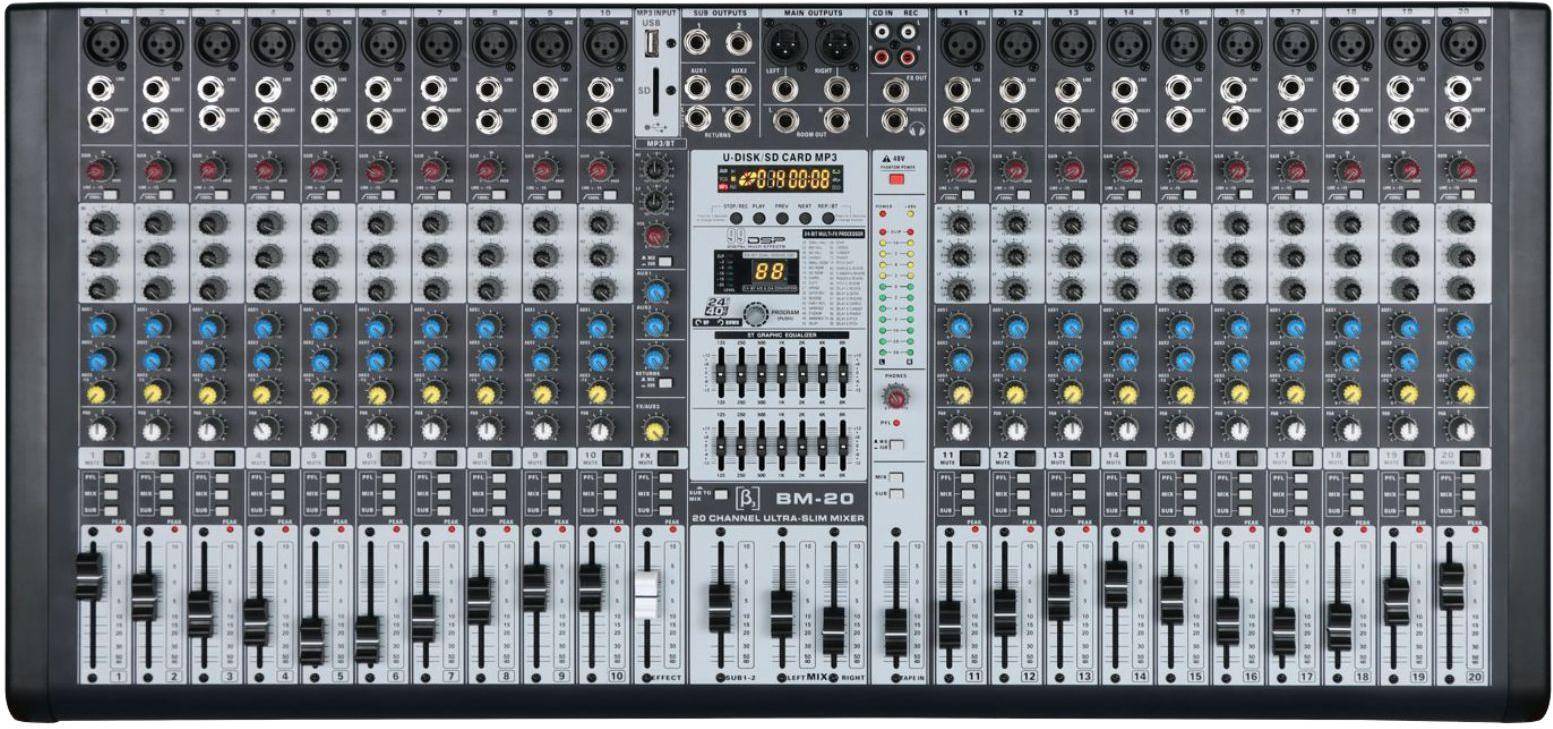 Beta3 BM20 20 Channel Professional Mixer zoom image