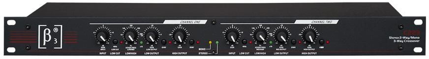 Beta3 C223+ 1U 2/3-Way Powered Crossover zoom image