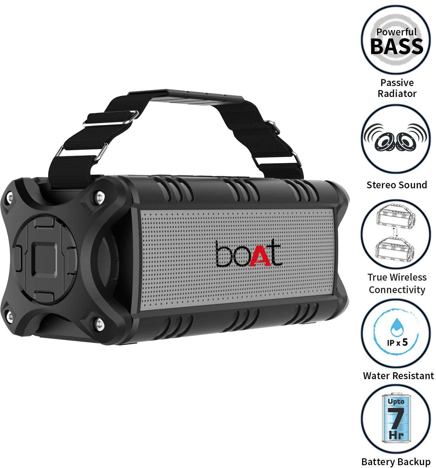 Boat Stone 1400 Wireless Ipx5 Waterproof Bluetooth Speaker zoom image