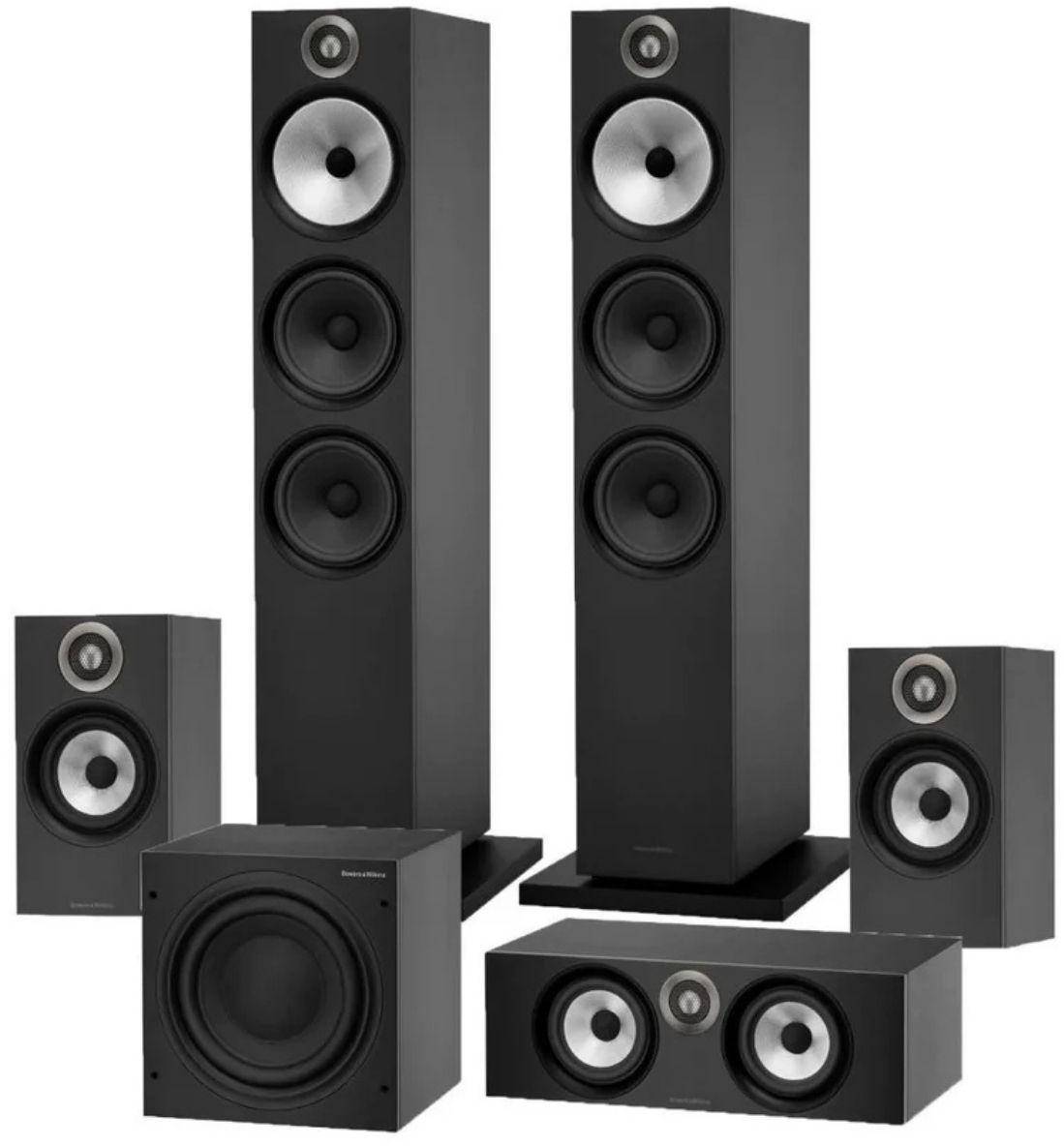 Bowers & Wilkins 600 Series Anniversary Edition 5.1 Channel Home Theatre Floor Standing Package with B&W ASW610 Subwoofer zoom image