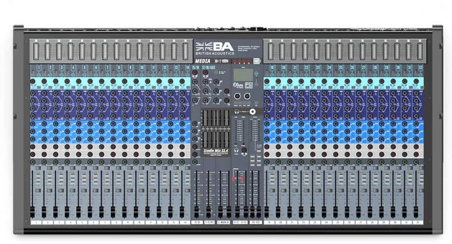 British-Acoustics Studiomix 32.4 DFX 32 Channel Analogue Mixing Desk With Dual FX zoom image
