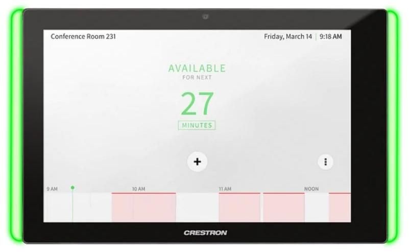 Crestron tss-10-b-s-lb Kit 10.1 In Room Scheduling touch Screen, Black Smooth, With Multisurface Mount Kit And Room Availability Light Bar zoom image