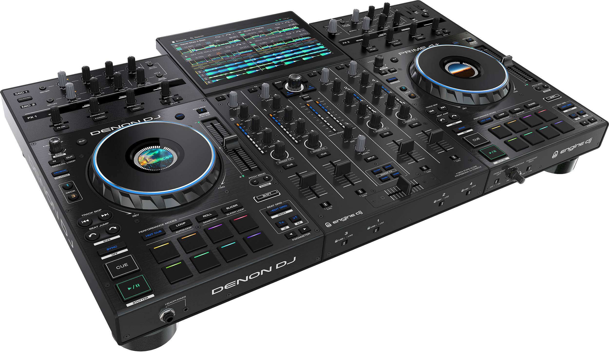 Denon DJ Prime 4 - Standalone 4-Deck DJ System with 10 inch Touchscreen zoom image
