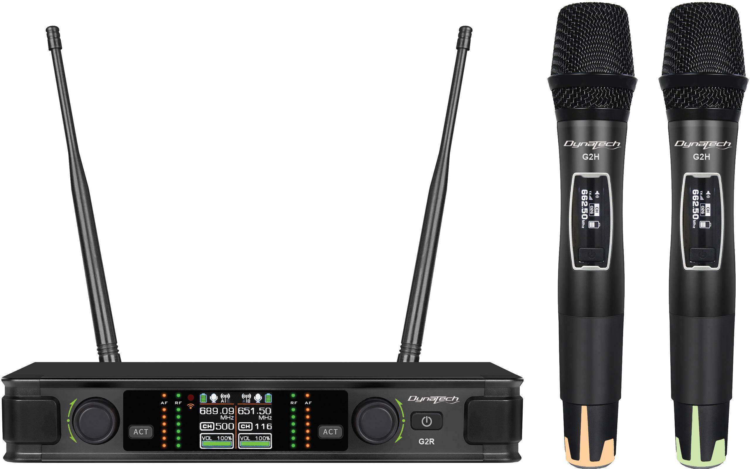 Dynatech Series Plm30hh / G2hh Hand-held Wireless Dual Microphone System zoom image