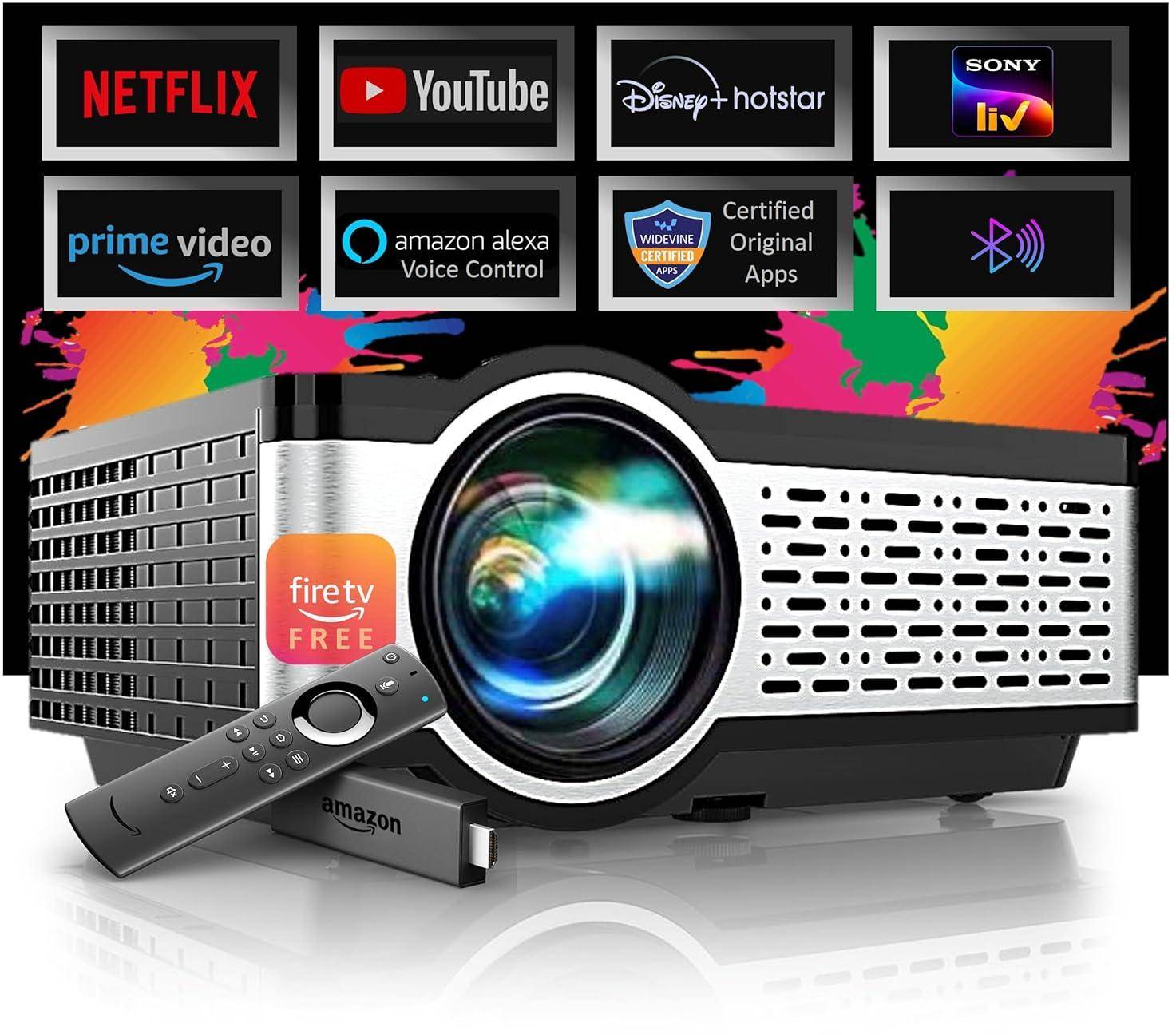 E GATE FireFlix 4X Brighter Projector zoom image